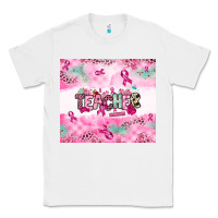 White Breast Cancer Teacher Classic Tee - NancyCooperArtShop
