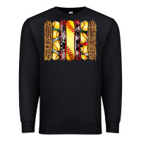 Black softball serape leopard cowhide glitter brushstrokes Premium Sweatshirt - Artiststas