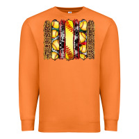 Carrot softball serape leopard cowhide glitter brushstrokes Premium Sweatshirt - Artiststas