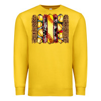 Lemon softball serape leopard cowhide glitter brushstrokes Premium Sweatshirt - Artiststas