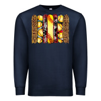 Navy softball serape leopard cowhide glitter brushstrokes Premium Sweatshirt - Artiststas