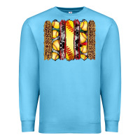 Ocean Blue softball serape leopard cowhide glitter brushstrokes Premium Sweatshirt - Artiststas