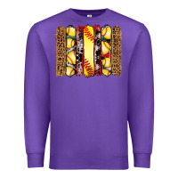 Purple softball serape leopard cowhide glitter brushstrokes Premium Sweatshirt - Artiststas