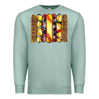 Seafoam softball serape leopard cowhide glitter brushstrokes Premium Sweatshirt - Artiststas