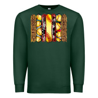 Sports Green softball serape leopard cowhide glitter brushstrokes Premium Sweatshirt - Artiststas