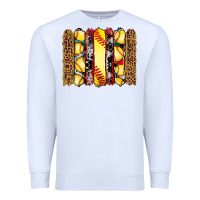 White softball serape leopard cowhide glitter brushstrokes Premium Sweatshirt - Artiststas