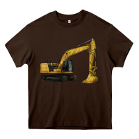 Chocolate Brown Excavator Heavy Core Tee - LillyAllenDesigns