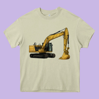 Excavator Heavy Core Tee Designed By Lillyallendesigns