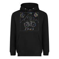 Black Bicycle Day 1943  LSD Acid Trip  Druffi gift Heavyweight Hoodie - minhPixels
