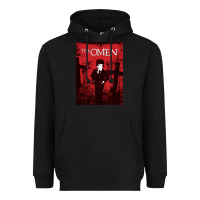 Black The Omen Horror Movie Heavyweight Hoodie - minhPixels