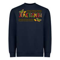 Navy colorful juneteenth celebration art Heavyweight Sweatshirt - LillyAllenDesigns