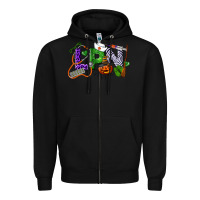 Black Halloween LPN Licensed Practical Nurse Zipper Hoodie - LillyAllenDesigns