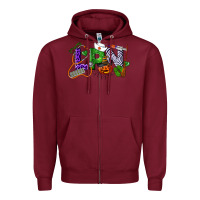Burgundy Halloween LPN Licensed Practical Nurse Zipper Hoodie - LillyAllenDesigns