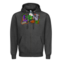 Charcoal Heather Halloween LPN Licensed Practical Nurse Zipper Hoodie - LillyAllenDesigns