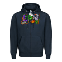 Navy Halloween LPN Licensed Practical Nurse Zipper Hoodie - LillyAllenDesigns