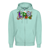 Seafoam Halloween LPN Licensed Practical Nurse Zipper Hoodie - LillyAllenDesigns