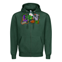 Sports Green Halloween LPN Licensed Practical Nurse Zipper Hoodie - LillyAllenDesigns