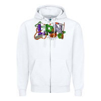 White Halloween LPN Licensed Practical Nurse Zipper Hoodie - LillyAllenDesigns