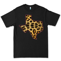 Black Western Texas Map Leopard Pattern Premium Tee - Bettercallsaul