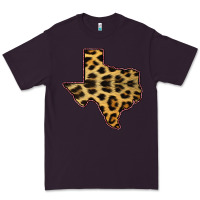 Plum Western Texas Map Leopard Pattern Premium Tee - Bettercallsaul