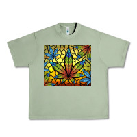 Oil Green stained glass weed Urban Heavy Tee - TumblerDesignByShophia
