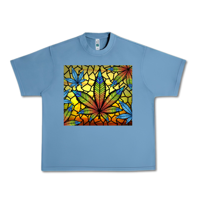 Stained Glass Weed Urban Heavy Tee by TumblerDesignByShophia | Teevron