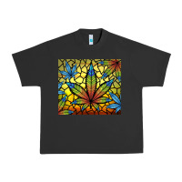 Pigment Black stained glass weed Urban Heavy Tee - TumblerDesignByShophia