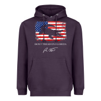 Plum Don_t Tread On Florida Governor Ron DeSantis 2022 USA Flag Heavyweight Hoodie - minhPixels