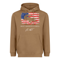 Toasted Coconut Don_t Tread On Florida Governor Ron DeSantis 2022 USA Flag Heavyweight Hoodie - minhPixels