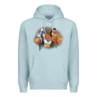 Blue Mist Sneaker and heel afro woman Premium Hoodie - RanaPortraitStore