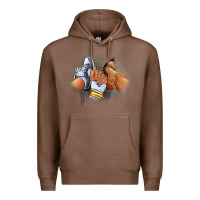 Chestnut Sneaker and heel afro woman Premium Hoodie - RanaPortraitStore