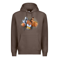 Coffee Sneaker and heel afro woman Premium Hoodie - RanaPortraitStore