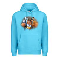 Ocean Blue Sneaker and heel afro woman Premium Hoodie - RanaPortraitStore