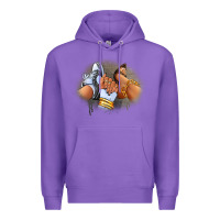 Purple Sneaker and heel afro woman Premium Hoodie - RanaPortraitStore