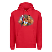 Red Sneaker and heel afro woman Premium Hoodie - RanaPortraitStore