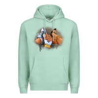 Seafoam Sneaker and heel afro woman Premium Hoodie - RanaPortraitStore