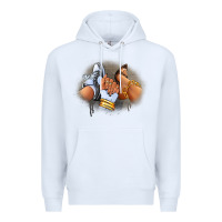 White Sneaker and heel afro woman Premium Hoodie - RanaPortraitStore