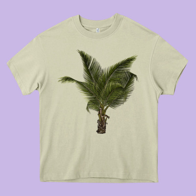 Palm Tree Heavy Core Tee Designed By Lillyallendesigns