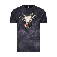 Cloud Black Cow Vintage Tee - HowdyJamesFarm