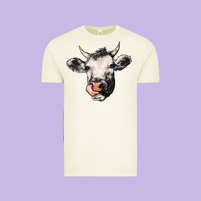 Cow Vintage Tee Designed By Howdyjamesfarm
