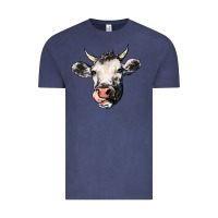 Vintage Denim Cow Vintage Tee - HowdyJamesFarm