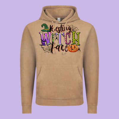 Resting Witch Face Vintage Hoodie Designed By Cowgirlartshop