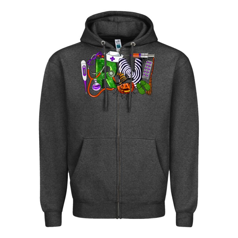 Halloween Rn Registered Nurse Zipper Hoodie by LillyAllenDesigns | Teevron
