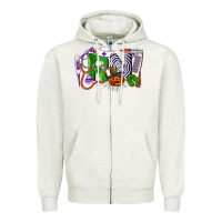 Oatmeal Heather Halloween RN Registered Nurse Zipper Hoodie - LillyAllenDesigns