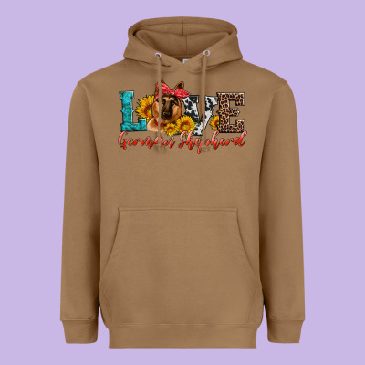 Love German Shepherd Heavyweight Hoodie Designed By Artiststas