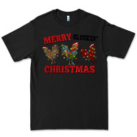 Black Merry Cluckin' Christmas Premium Tee - RanaPortraitStore