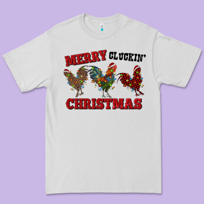 Merry Cluckin' Christmas Premium Tee Designed By Ranaportraitstore