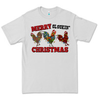 Dove Grey Merry Cluckin' Christmas Premium Tee - RanaPortraitStore