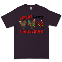 Plum Merry Cluckin' Christmas Premium Tee - RanaPortraitStore