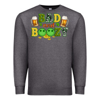 Charcoal Heather bad and boozy wıth beer and coins Premium Sweatshirt - Artiststas